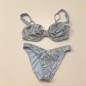 Hollister Blue Paisley Two-Piece Bikini Set
